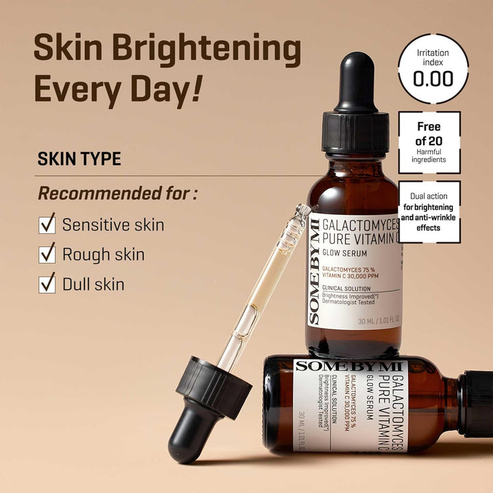Some By Mi Galactomyces Pure Vitamin C Glow Serum, SBM0114, Transparent, 30 ml