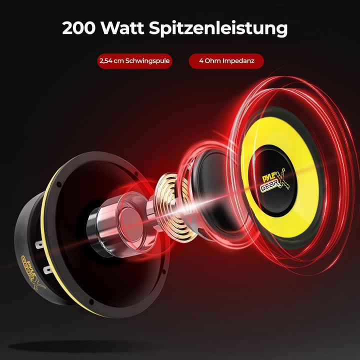 Pyle Auto Subwoofer 5" – 200W 4 Ohm Lautsprecher mit 30oz Magnet Hochtemperatur-Schwingspule, 2,32"