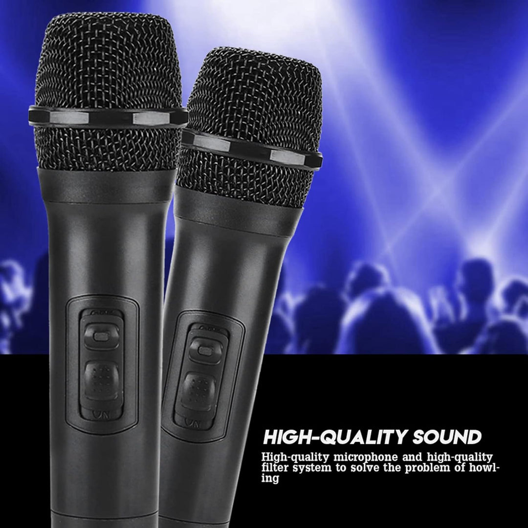 Tangxi WHF-WLAN-Mikrofonsystem, Dual-VHF-Band Karaoke-Handheld-Mikrofon, professionelles Handheld-Mi
