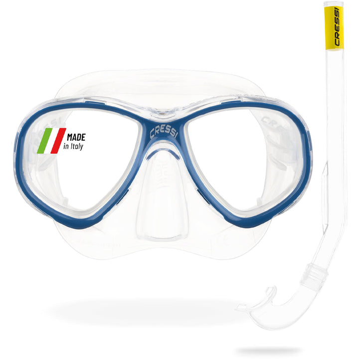 Cressi Perla Jr - Maske oder Combo Set Maske Perla Jr + Schnorchel Minigringo, Einheitsgrösse, Junio