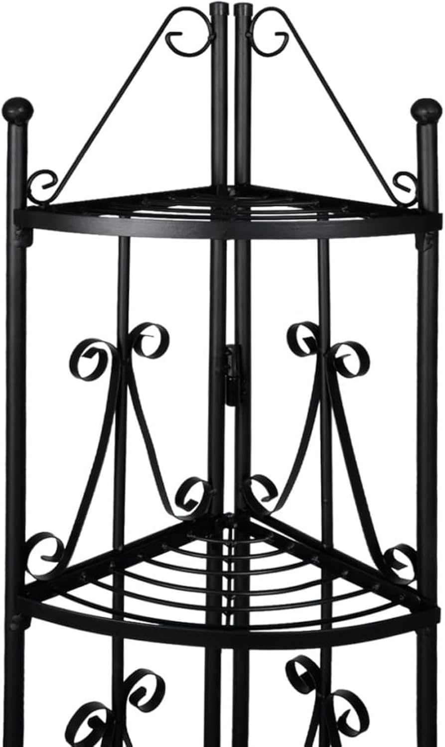 Pflanzentreppe Blumenregal Standregal Eckregal schwarz 40782