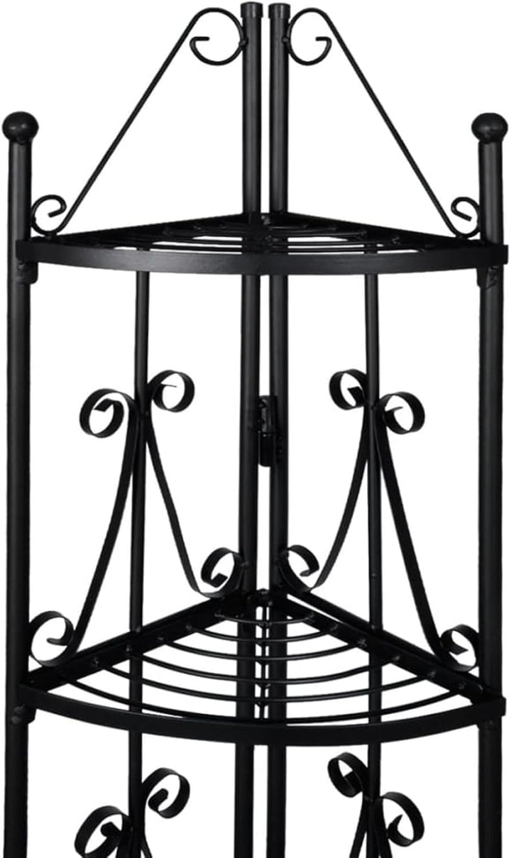 Pflanzentreppe Blumenregal Standregal Eckregal schwarz 40782