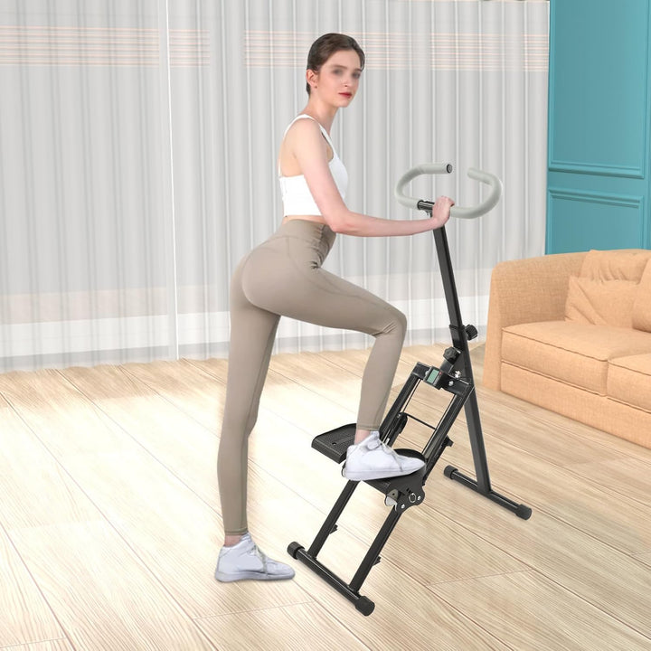 Treppensteiger Fitnessgerät Klappbar Treppenstepper mit 3 Stufen Einstellbare Neigung Vertikale Klet