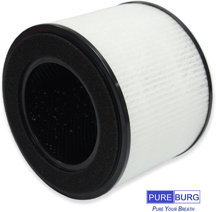 PUREBURG Ersatz-True-HEPA-Filter, kompatibel mit HIMOX H02-Luftreinigern, H13, 4-Stufen-Filtration,