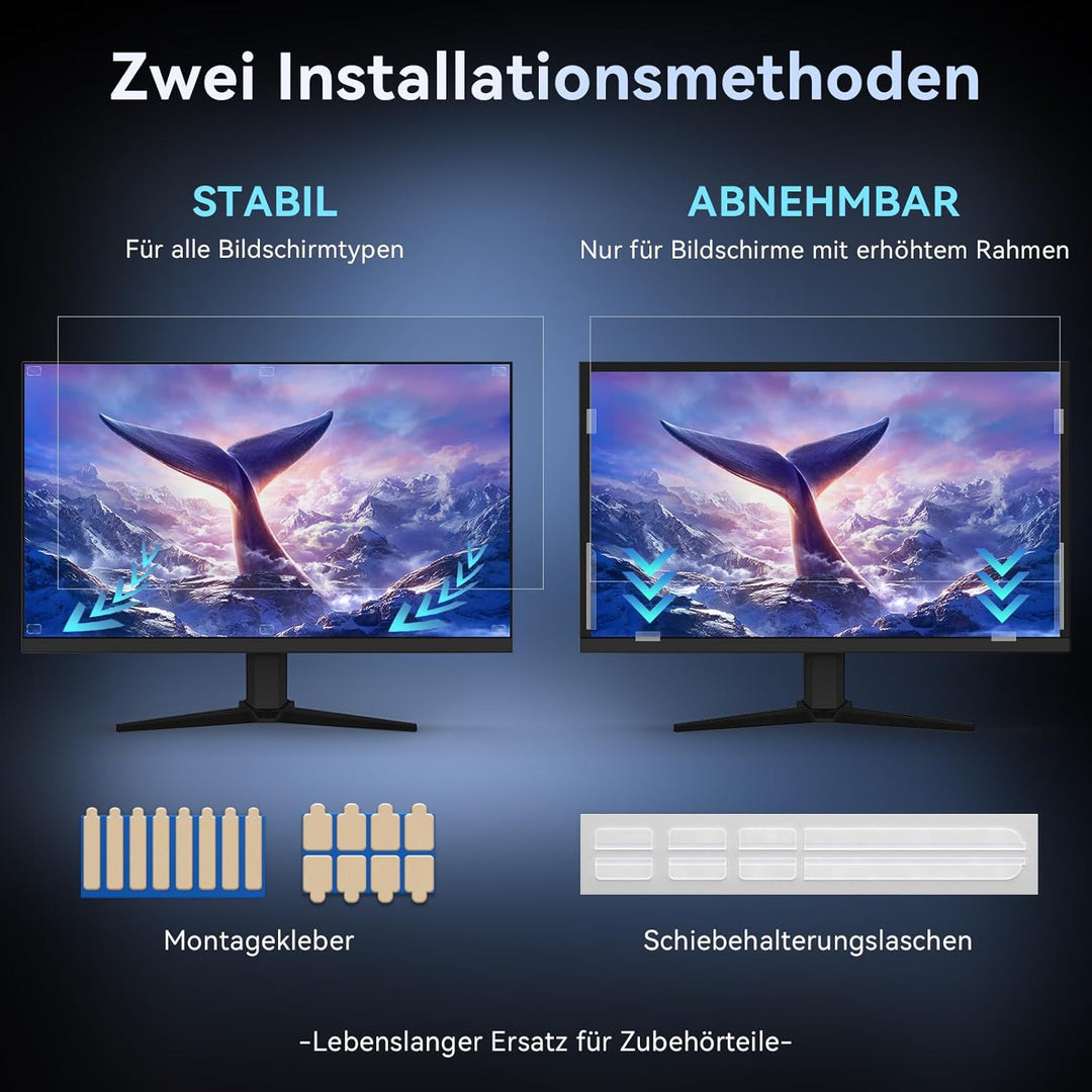 Computer Monitor Sichtschutz 23.8 Zoll Seitenverhältnis 16:9, Anti Blaulicht Blendschutz Displayschu