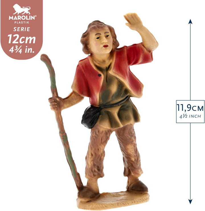 Marolin Hirte spähend, zu 12cm Fig. (Kunststoff)