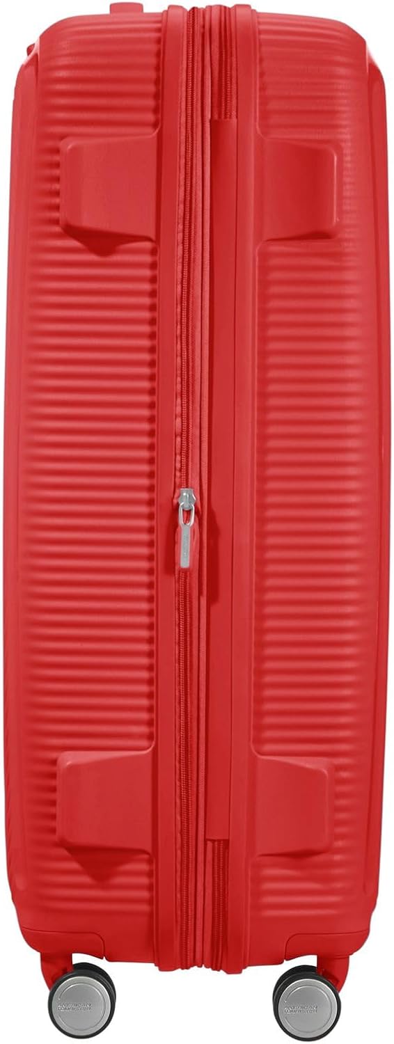American Tourister Soundbox - Spinner L Erweiterbar Koffer, 77 cm, 110 L, Coral Red Rot (Coral Red)