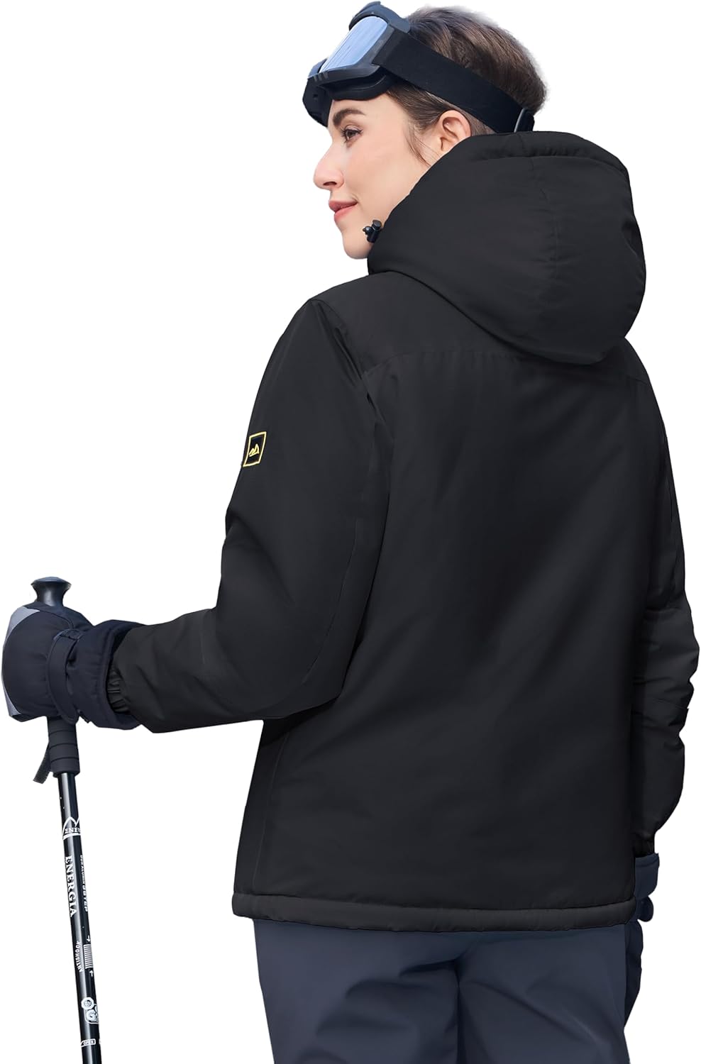 MAGCOMSEN Winterjacke Damen Softshell Funktionsjacke Wasserabweisende Outdoor Ski Jacke Fleece Windd