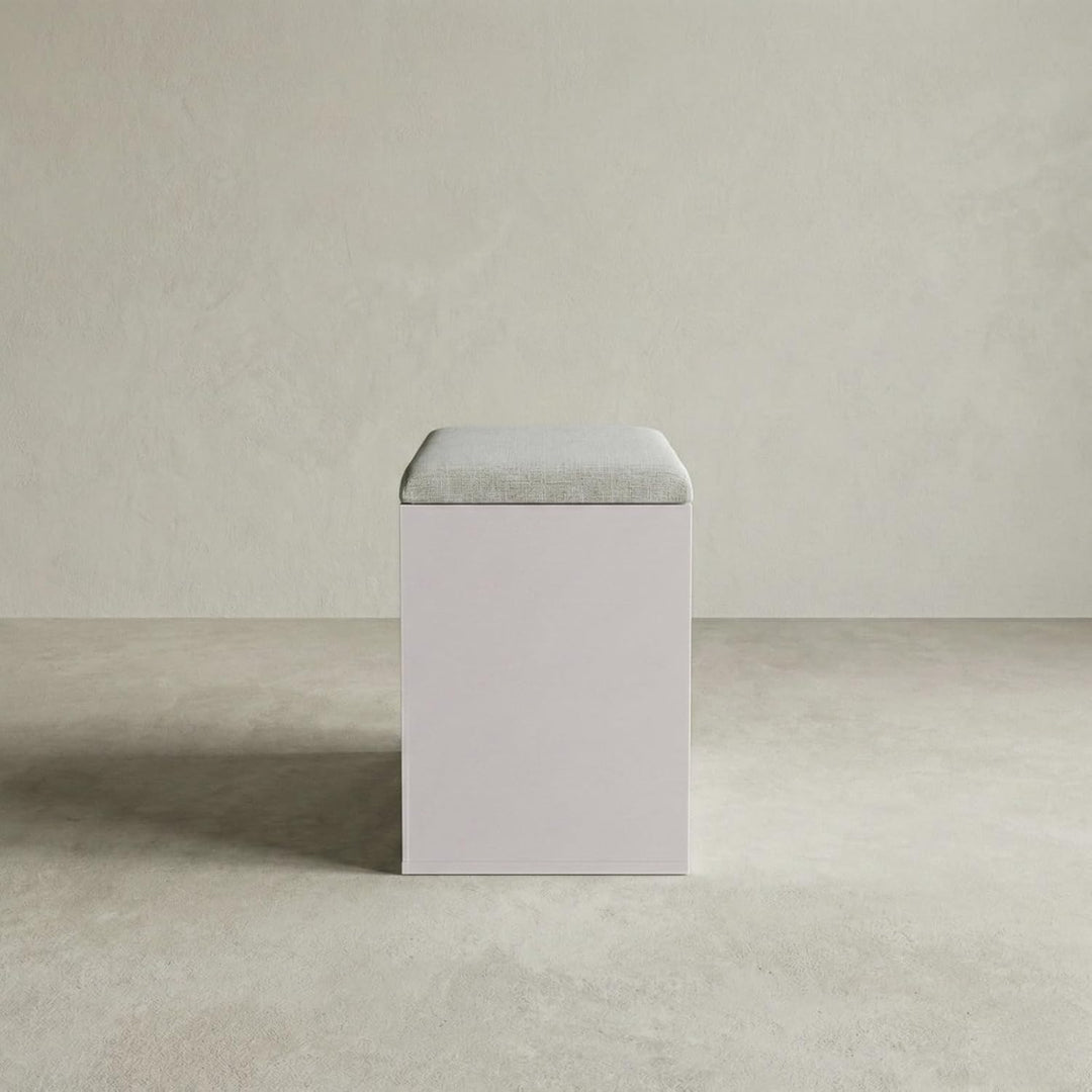 BOXIMO Schuhschrank mit Sitzbank, 60 x 30 x 47 cm, MDF und Polyester Bezug, Flurbank mit Stauraum, S