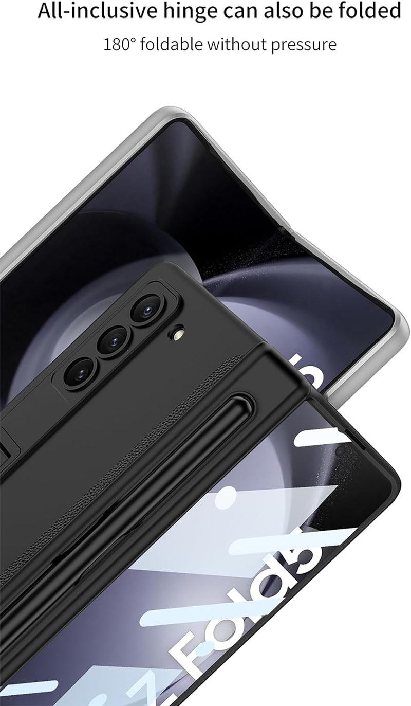 CeeEee Galaxy Z Fold5 5g Hülle 360 Grad Vollschutz Case Built in Bildschirm Schutz Handyhülle mit Pe