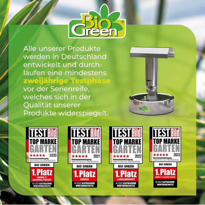 Bio Green Paraffin-Gewächshaus-Heizung WARMAX Power 5 aus Edelstahl | max. 300 Watt | für Gewächshäu