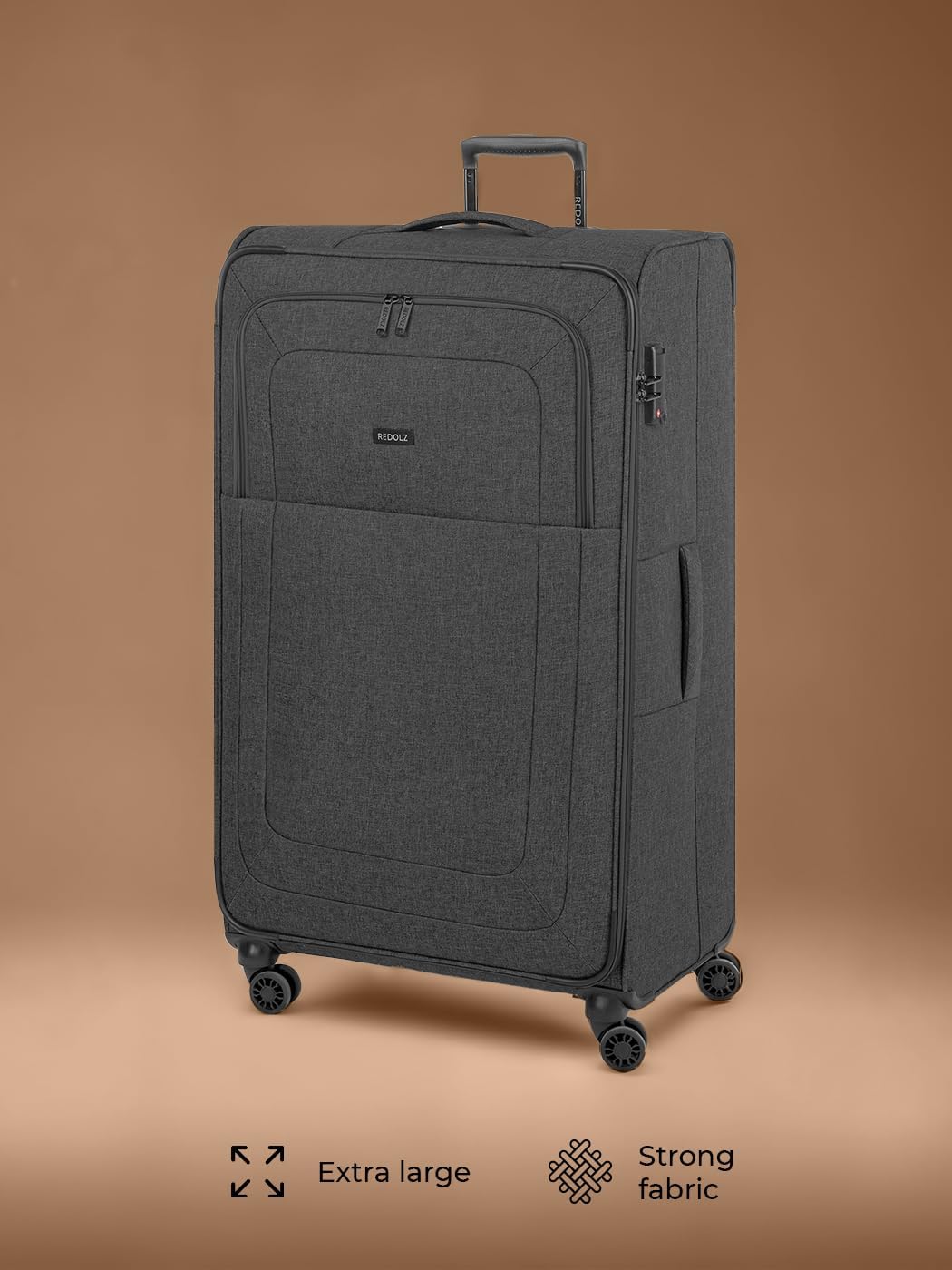 REDOLZ sehr grosser XL 4-Rollen Koffer 52 x 30 x 90 cm [Sondergrösse] Check-in Trolley mit TSA-Schlo