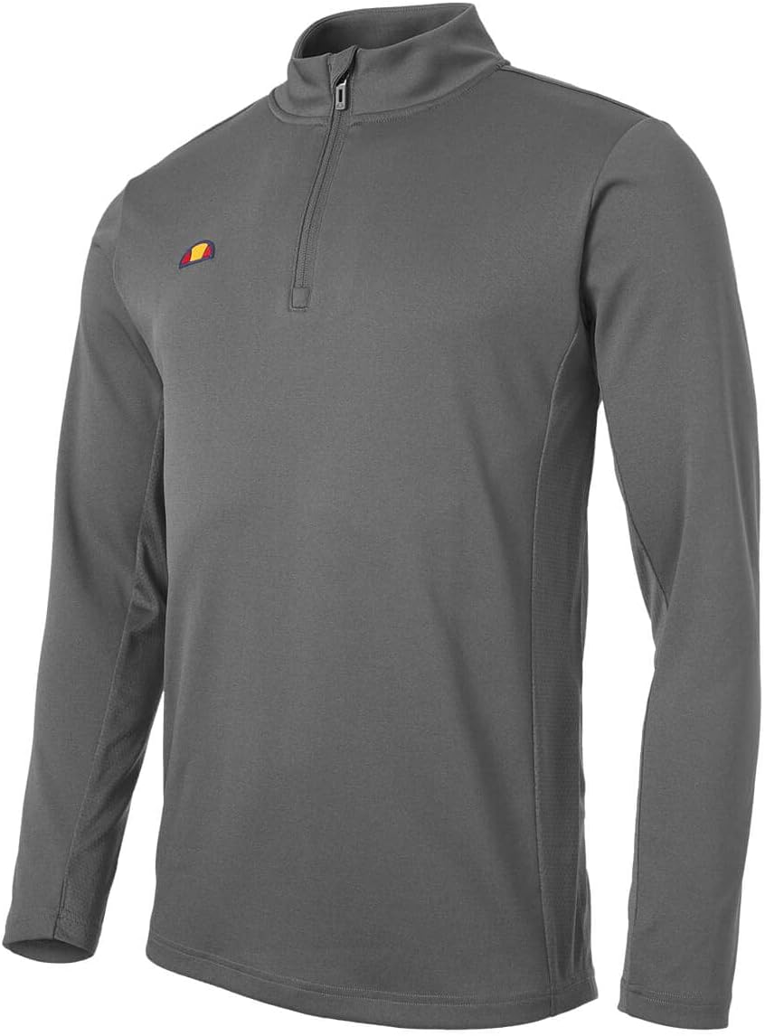 Ellesse Herren Rolbi Anti-Odour-Feuchtigkeitsdocht 1/2 Zip-Golf-Pullover S Dark Grau, S Dark Grau