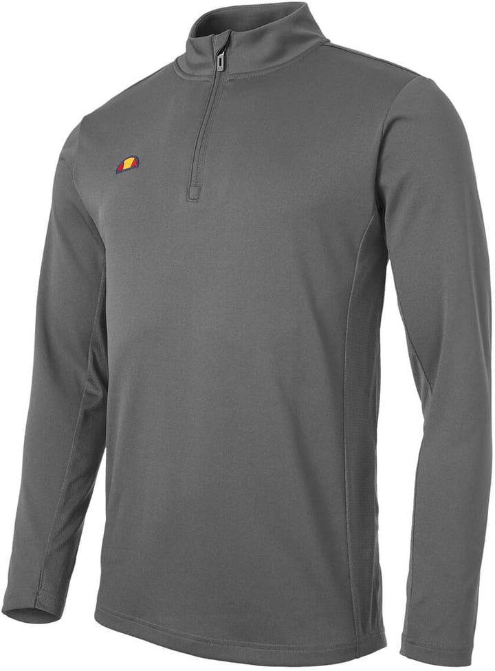 Ellesse Herren Rolbi Anti-Odour-Feuchtigkeitsdocht 1/2 Zip-Golf-Pullover S Dark Grau, S Dark Grau
