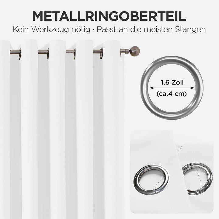 Joydeco Verdunklungsvorhänge 1 Stück,Türvorhang Blickdichte Türgardine,Tür Vorhang mit Ösen Thermo K