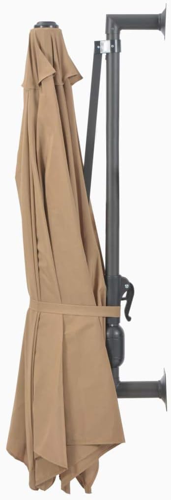 Festnight Wand-Sonnenschirm ? 300 cm Wandmontage | Ampelschirm mit Metallmast | Gartenschirm Terrass