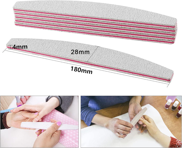 50 Stück Nagelfeilen 100/180 Feilen Nägel Doppelseitige Nagelfeile für gelnägel nagelfeile profi Man