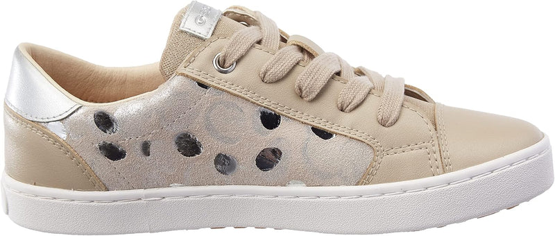 Geox Mädchen J Kilwi Girl B Sneakers 30 EU Beige Silver, 30 EU Beige Silver
