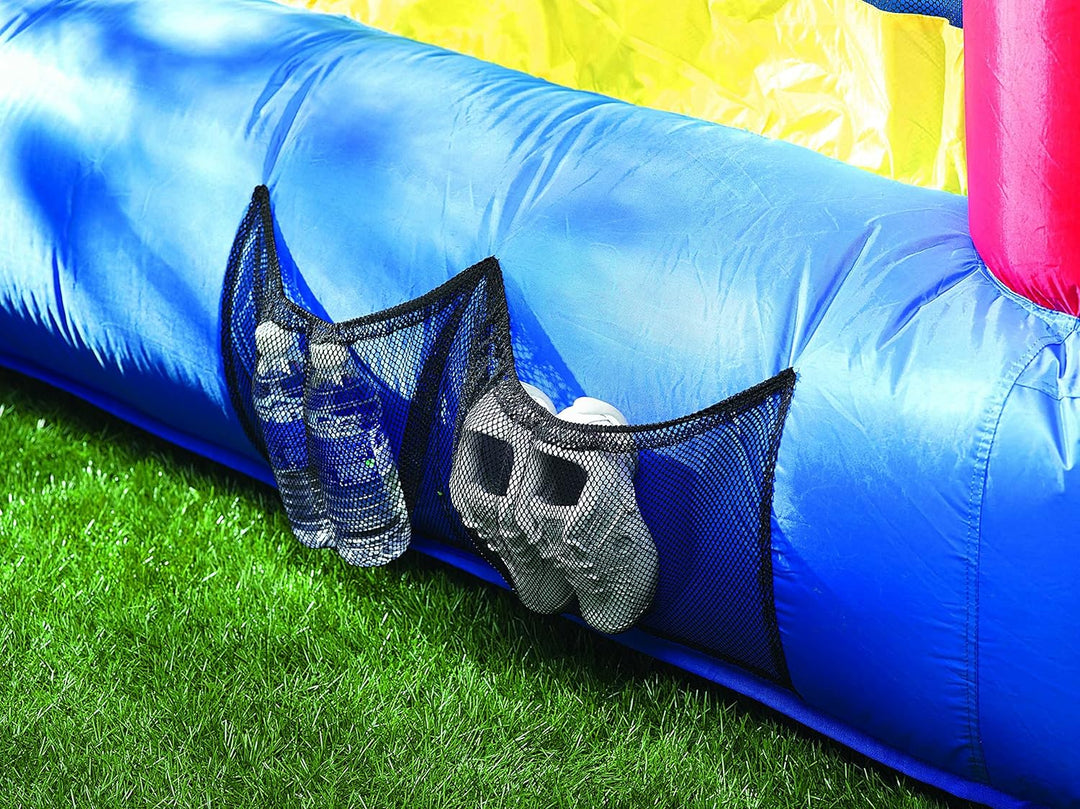 Little Tikes Jump 'n Slide Bouncer - Hüpfburg mit Sicherheitsnetz für den Aussenbereich - Inklusive