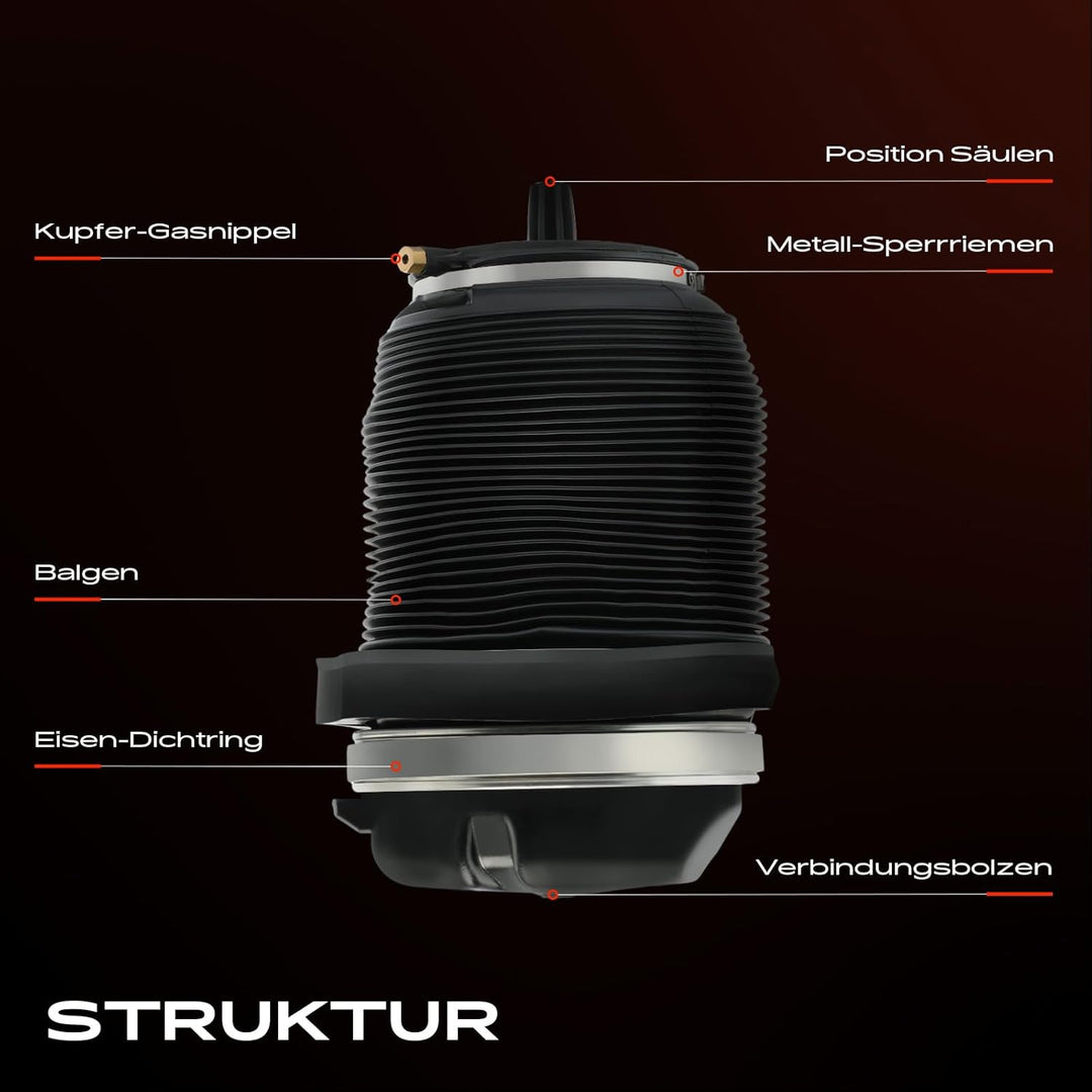 Frankberg 1x Luftfederung Luftfeder Luftfederbälge Hinterachse Links oder Rechts Kompatibel mit Gran