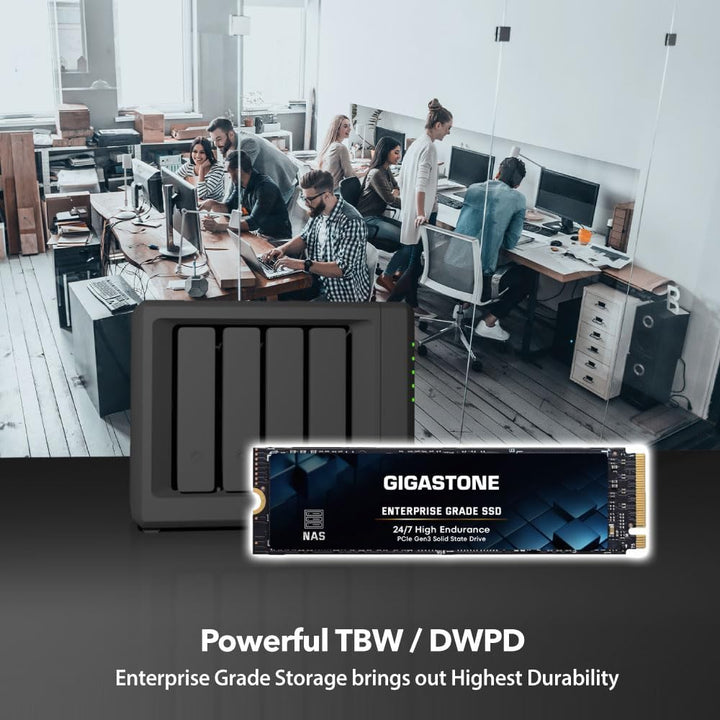 Gigastone SSD 2 TB (2er-Pack) M.2 NAS SSD 24/7 High Endurance Cache für Network Attached Storage Bus