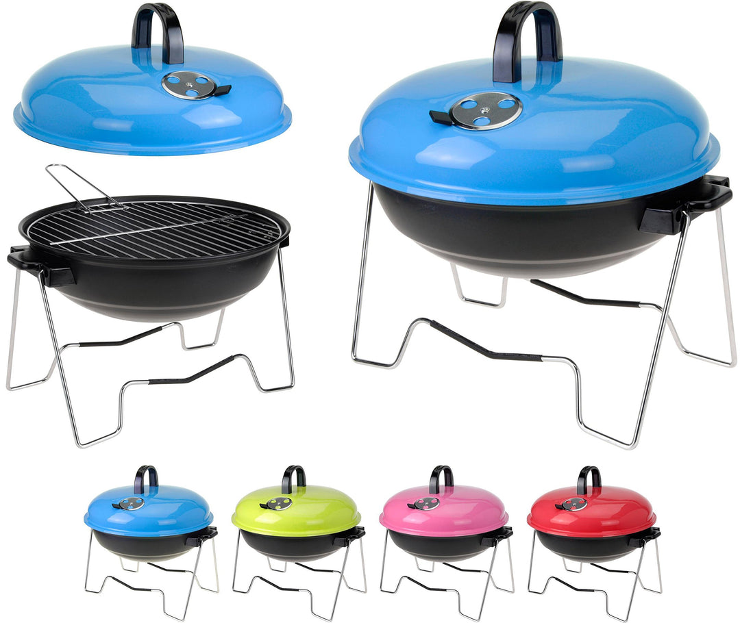 matrasa Picknick Grill RUND - Holzkohlegrill - Tischgrill - Grill inkl. Zubehör grün, Grün