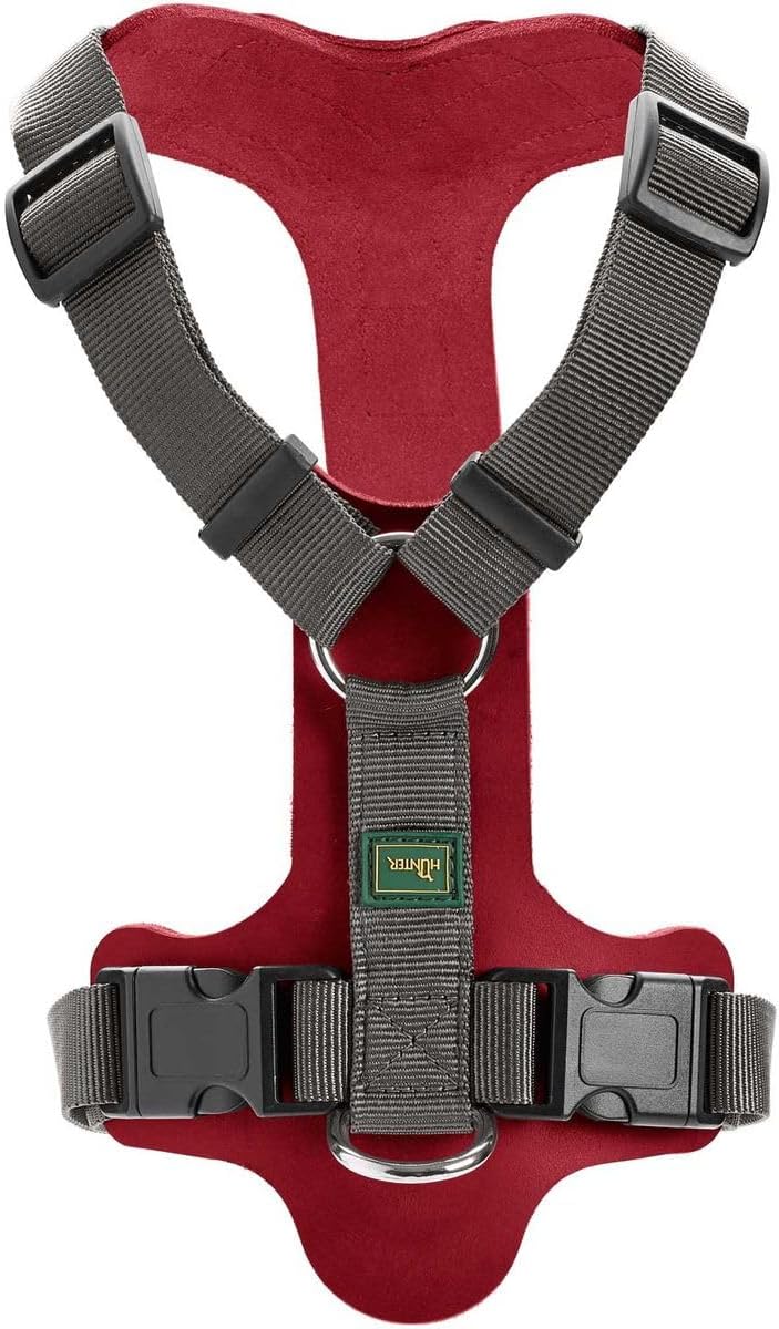 HUNTER AALBORG MIXED Hundegeschirr, S, rot/grau, 46 - 67 cm rot/grau 46 - 67 cm, rot/grau 46 - 67 cm