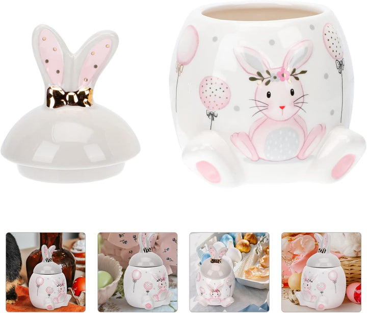 Cabilock Bonbonglas Mit Deckel Keramik Dosen Ostern Bonbon Dose Porzellan Teedose Sü?igkeiten Vorrat