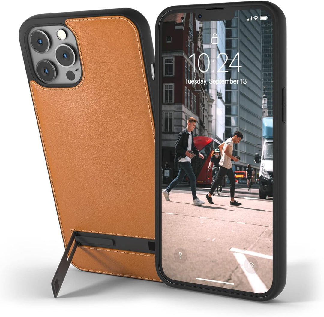 Snakehive Metro Lederhülle für Apple iPhone 12 Pro || Echtleder Handyhülle mit Ständer | Echtes Lede