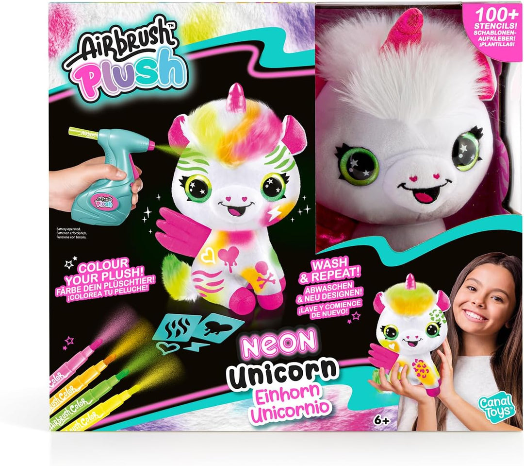 Canal Toys AIRBRUSH PLUSH Neon Einhorn