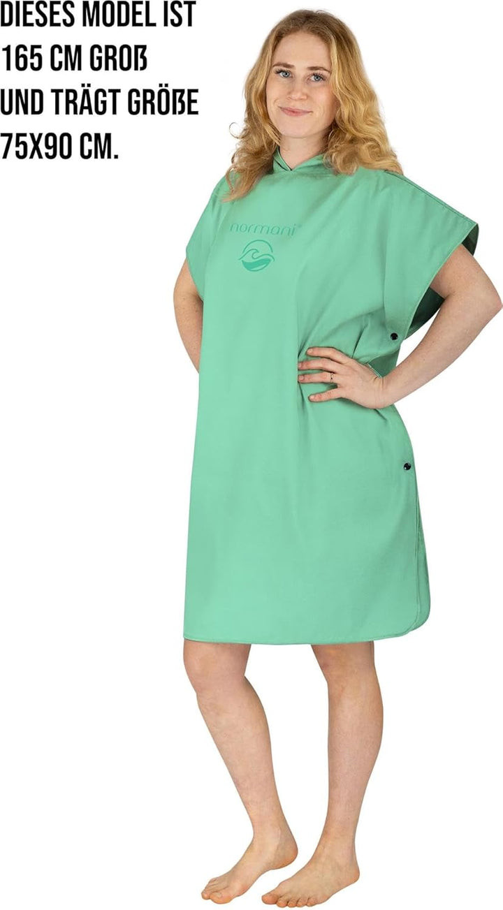 normani Badehandtuch mit Kapuze Badeponcho für Damen und Herren - Umziehhilfe, Surfer Poncho und Bad