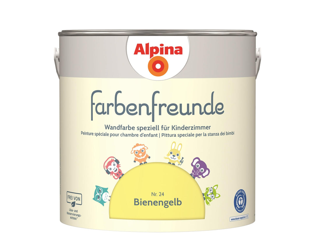 Alpina Farbenfreunde Nr. 24 Bienengelb 2,5 Liter matt, Bienengelb