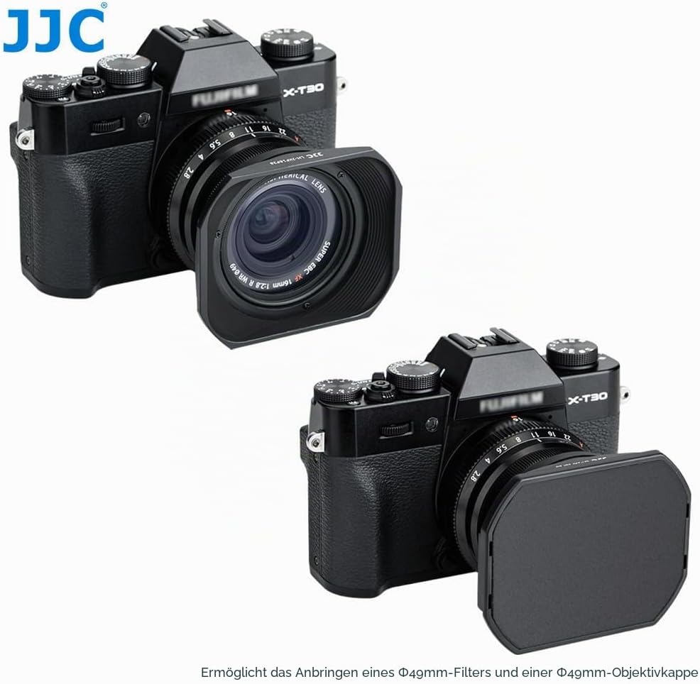 JJC Gegenlichtblende Schwarz für Fujifilm XF 16mm f/2.8 R WR Objektiv