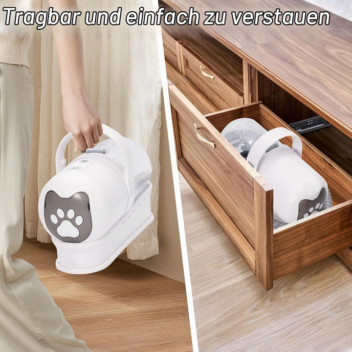 Hundeschermaschine mit Staubsauger, 13000PA Schermaschine Hund mit 7 Pflegewerkzeugen, Pfotentrimmer