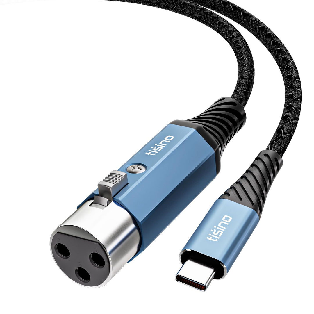 Tisino XLR auf USB C Mikrofonkabel, Upgraded Hi-Fi Audio Recording Kabel USB C Mikrofonkabel für dyn