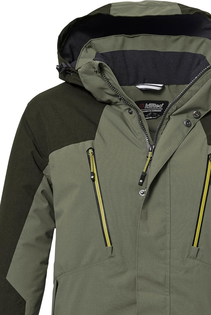 Killtec Herren Kow 25 Mn Jckt Funktionsjacke/Outdoorjacke mit abzippbarer Kapuze L oliv, L oliv
