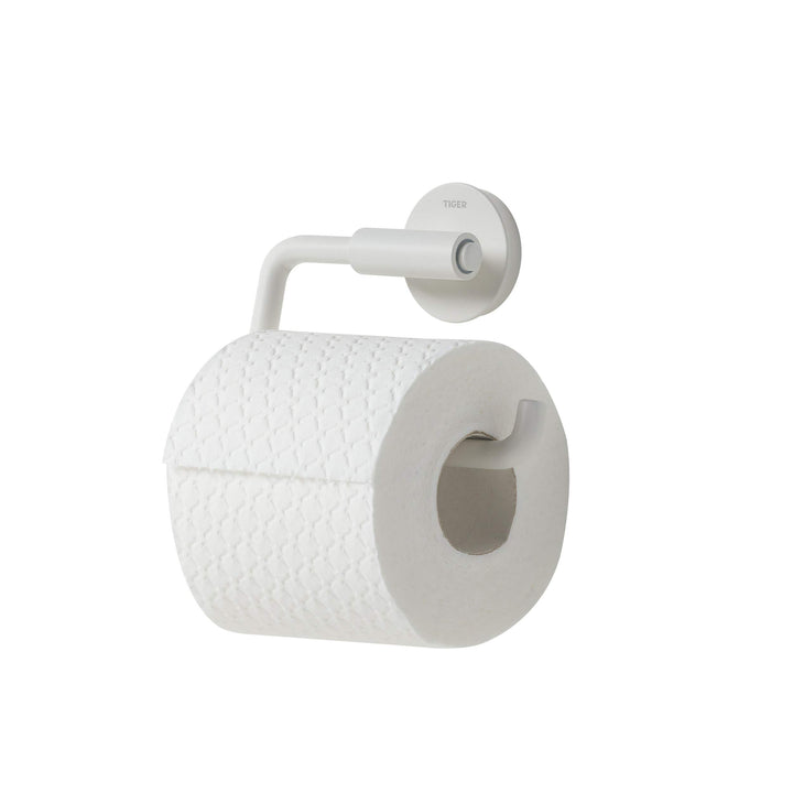 Tiger Urban Toilettenpapierhalter schwenkbar, Farbe: Weiss, mit austauschbaren Dekor-Ringen zur indi