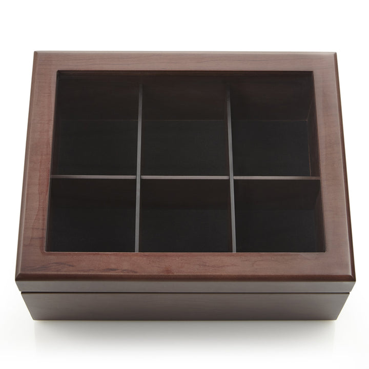 Apace Living Tee Box Luxeriöse Tee Aufbewahrung Box Holz – 6 Fächer für die Aufbewahrung von Teebeut