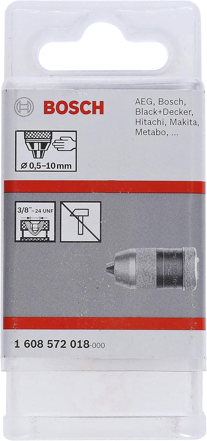 Bosch Professional Schnellspannbohrfutter (2 Hülsen, Spannbereich 0,5 - 10 mm, Aufnahme 3/8" - 24, Z