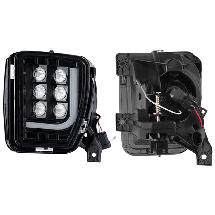 WPFC Auto-Frontstossstange Nebelscheinwerfer Montage Mit Hellen LED DRL LED Nebel-Treibendes Licht F