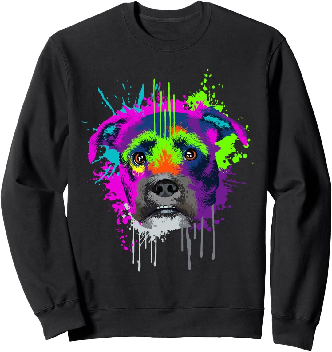 Splash Art Schnauzer Hundehalter Geschenkidee Hunde Sweatshirt