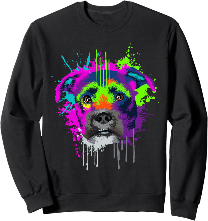 Splash Art Schnauzer Hundehalter Geschenkidee Hunde Sweatshirt