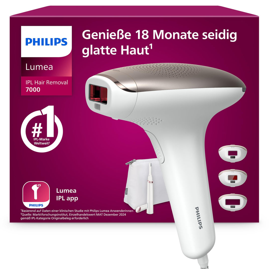 Philips Lumea IPL Advanced, 3 Aufsätze – Haarentfernungsgerät mit Satin Compact Korrekturtrimmer