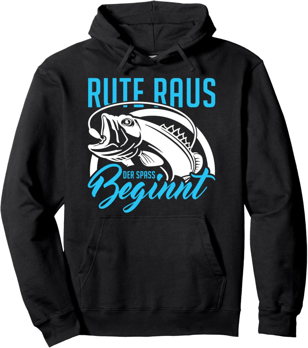 Rute Raus Der Spass Beginnt Lustiges Angler Pullover Hoodie