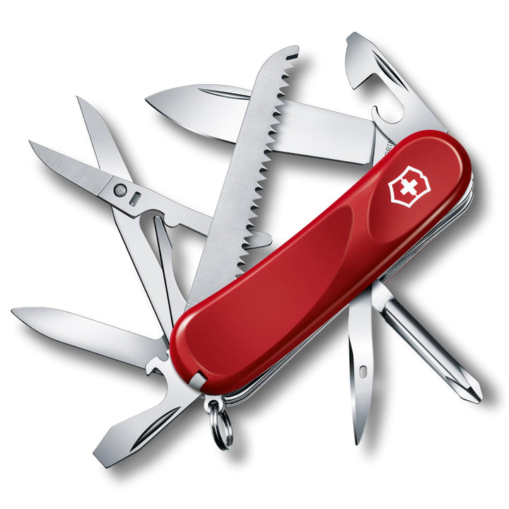 Victorinox Taschenmesser Evolution 18 (15 Funktionen, Ergonomisch, Klinge, Nagelfeile) Rot, Rot