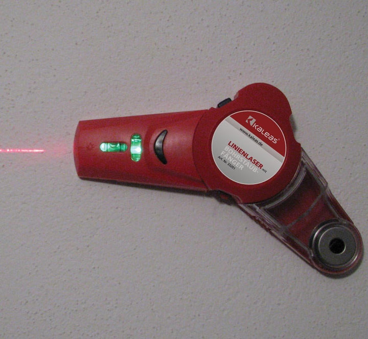 Linienlaser mit Bohrstaubfänger 2in1, selbsthaltend durch Vakuum (33201)