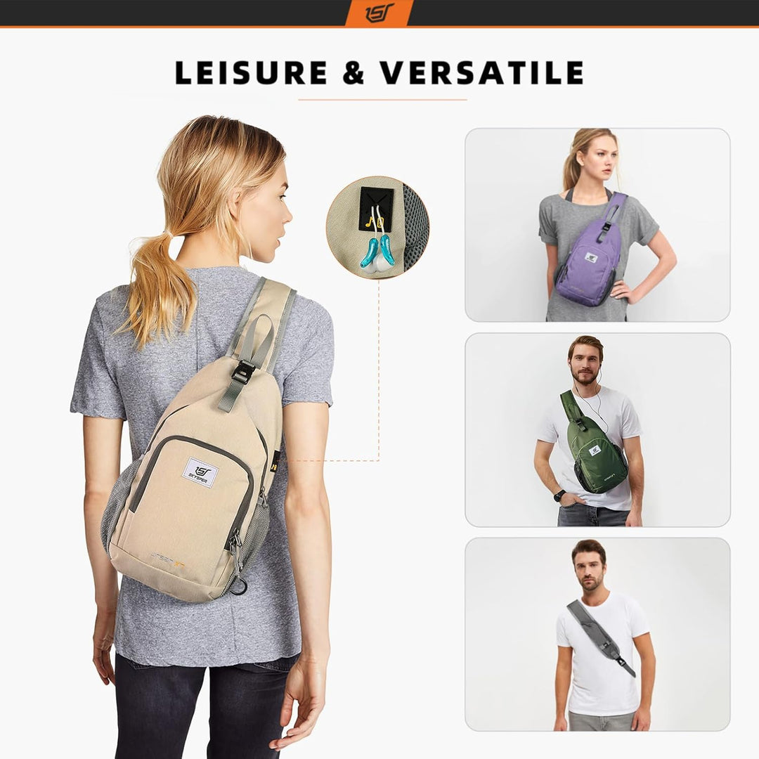 SKYSPER Brusttasche Leichte Sling Bag Herren Klein Schulter Rucksäcke Wasserfest Crossbody Pack Umhä