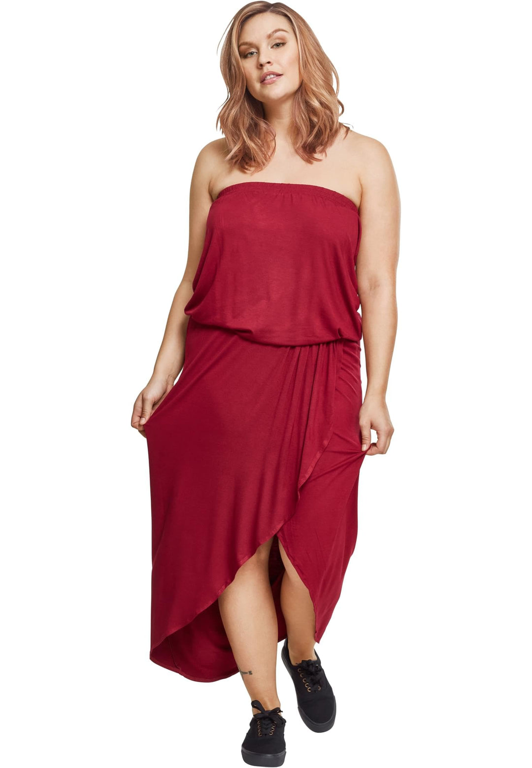 Urban Classics Damenkleid aus Viskose, sommerliches Bandeau-Kleid für Frauen mit luftigem Stoff, trä