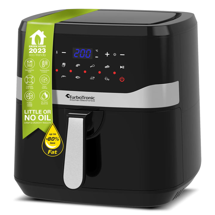 TurboTronic/digitale Heissluftfritteuse XXL / 7,5L / schwarz / 1800W, 12 Programme, digitale Heisslu