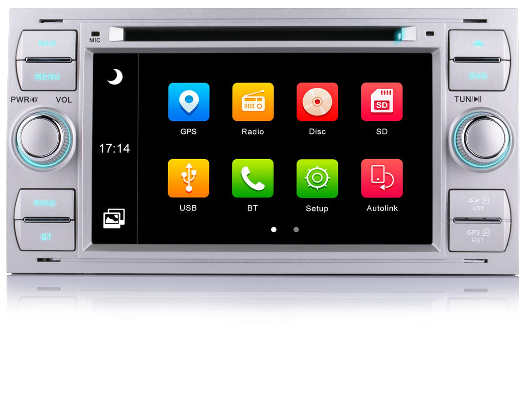iFreGo7 Zoll 2 Din Autoradio Bluetooth Für Ford Focus/C-max/S-max/Galaxy/Fusion/Transit/Connect,GPS